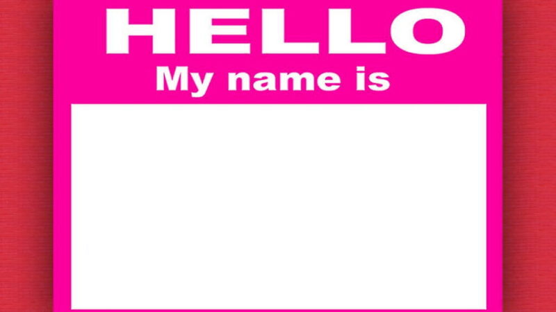 Nametag Day - March